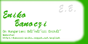 eniko banoczi business card